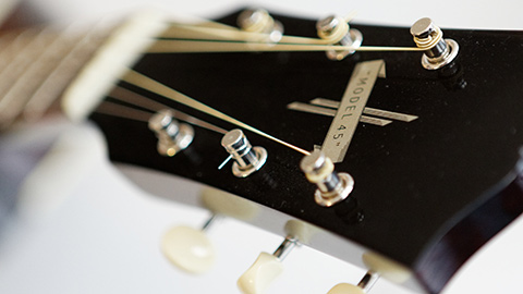 Gibson j-45 style guitar peghead detail Bagnasco & Casati